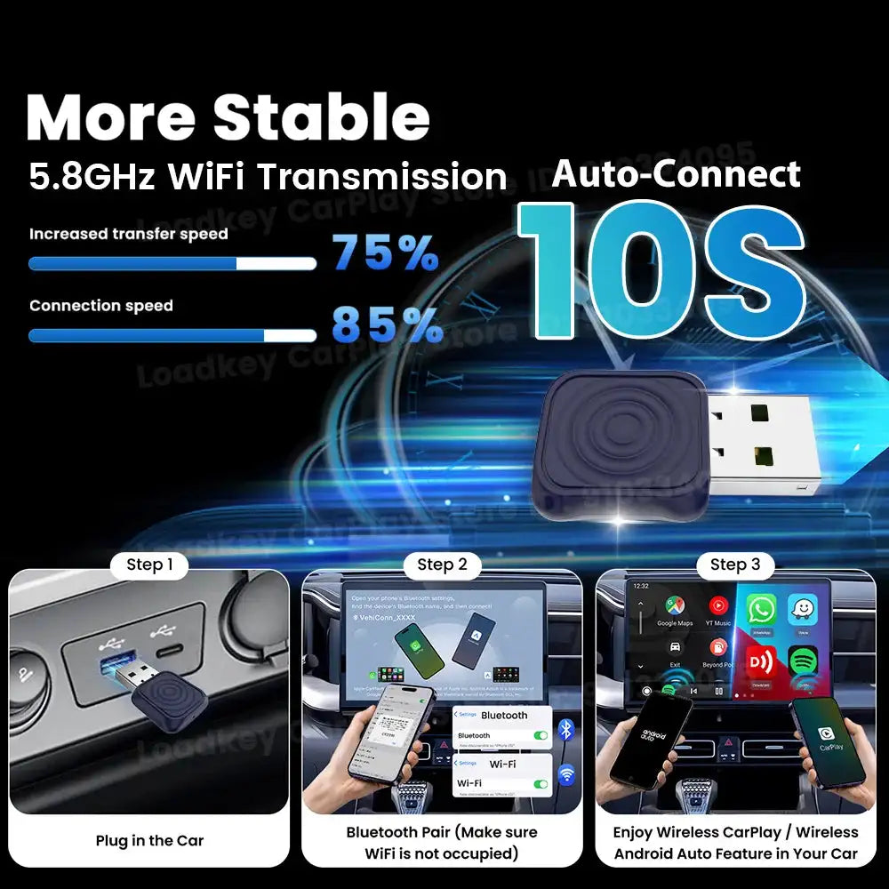 Carlinkit 2 In 1 Wireless CarPlay And Android Auto Adapter