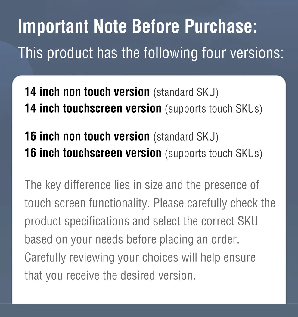 Anmite 14/16-Inch Portable Touch Monitor &ndash; 1200P HDR with Low Blue Light