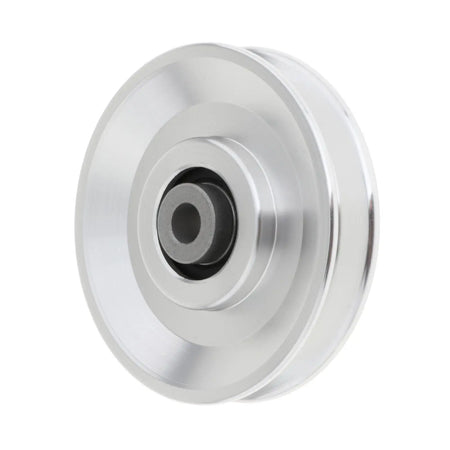 Universal Bearing Pulley Wheel - Durable Aluminum Alloy Gym Equipment 90mm Silver