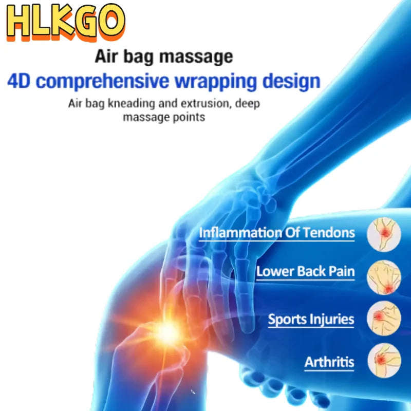 Chytrý bezdrátový masér na kolena s vibrační terapií 4 v 1