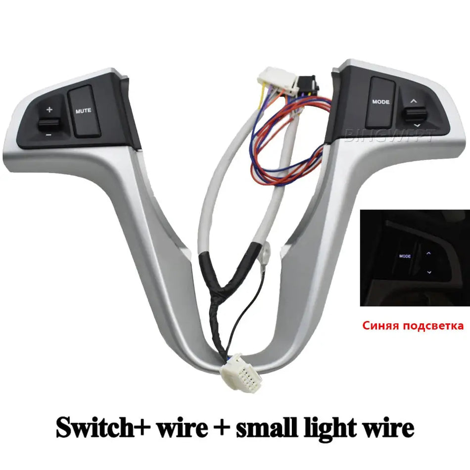 Steering Wheel Remote Control Button For Hyundai VERNA SOLARIS 2010-2015 Multi-function Handsfree Bluetooth Connect Audio Switch by InterCyprus Trading Ltd