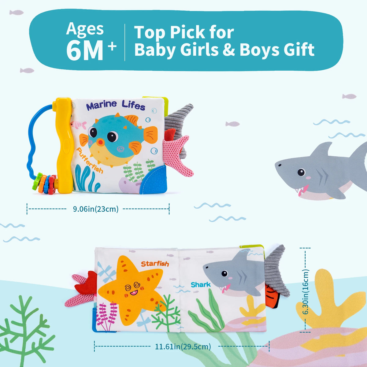 Soft Baby Cloth Book &ndash; Engaging Sensory Learning Toy