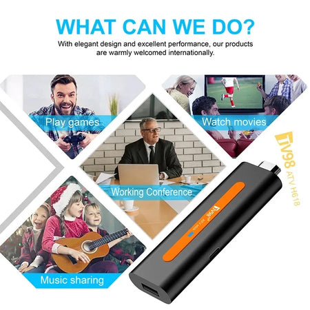 CLIBABIQBOX TV98 ATV H618 Smart TV Stick - 8K Android Media Player with Dual WiFi &amp; Bluetooth 5.0