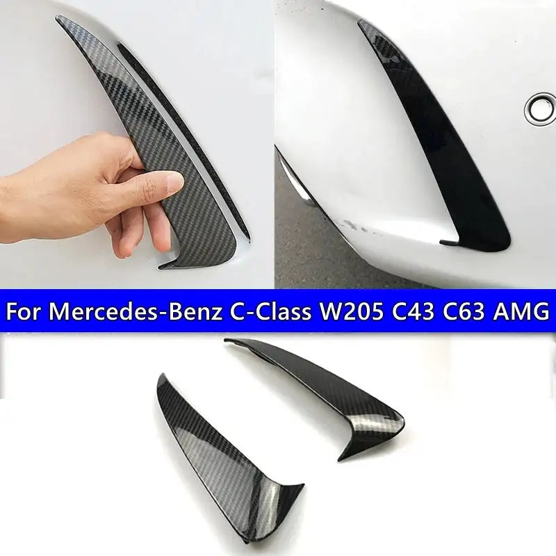 Spoiler per paraurti con bocchette d'aria in fibra di carbonio Mercedes Classe C W205