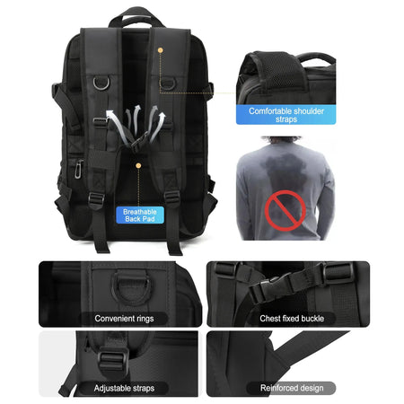 Likros Men Backpack - Waterproof And Expandable Travel Bag