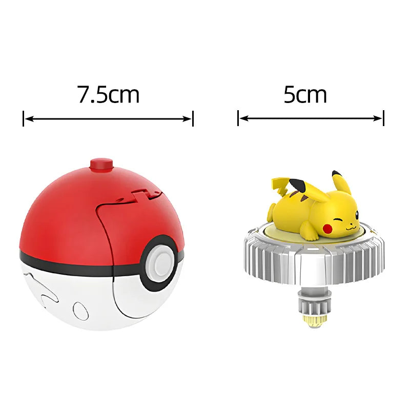 Spinning Top Ball Toy Action Figure - Pikachu, Charmander, Squirtle, Mew, Eevee