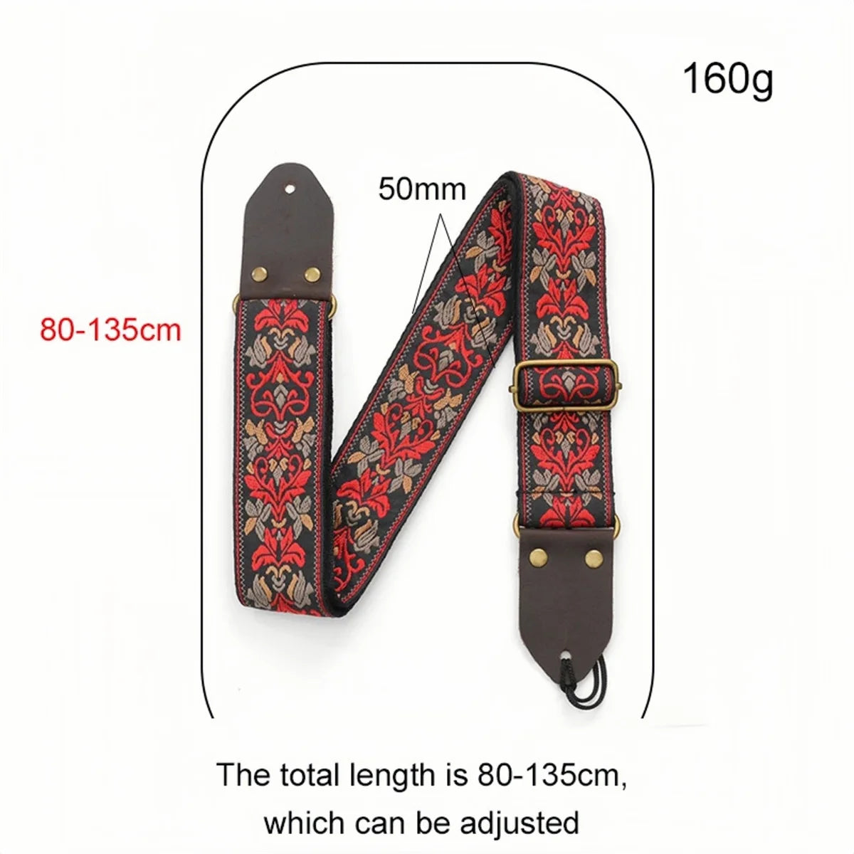 Miwayer Guitar Strap &ndash; Vintage Floral Breathable Comfort