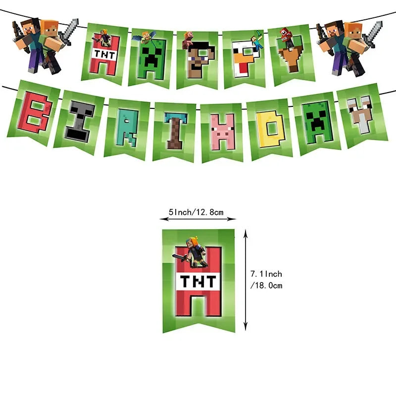 Birthday Party Supplies - Disposable Dinnerware &amp; Decorations Pull the flag 1set 1