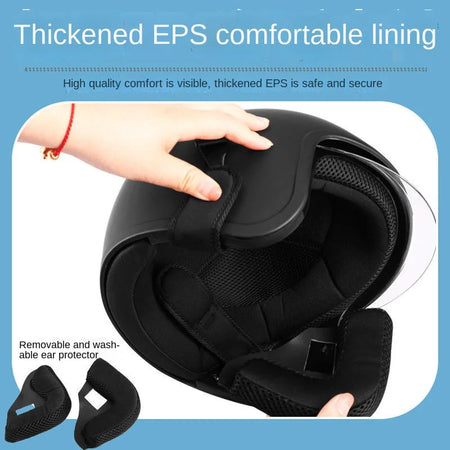 GB Certified Universal Open-Face Electric Vehicle Helmet for All Seasons