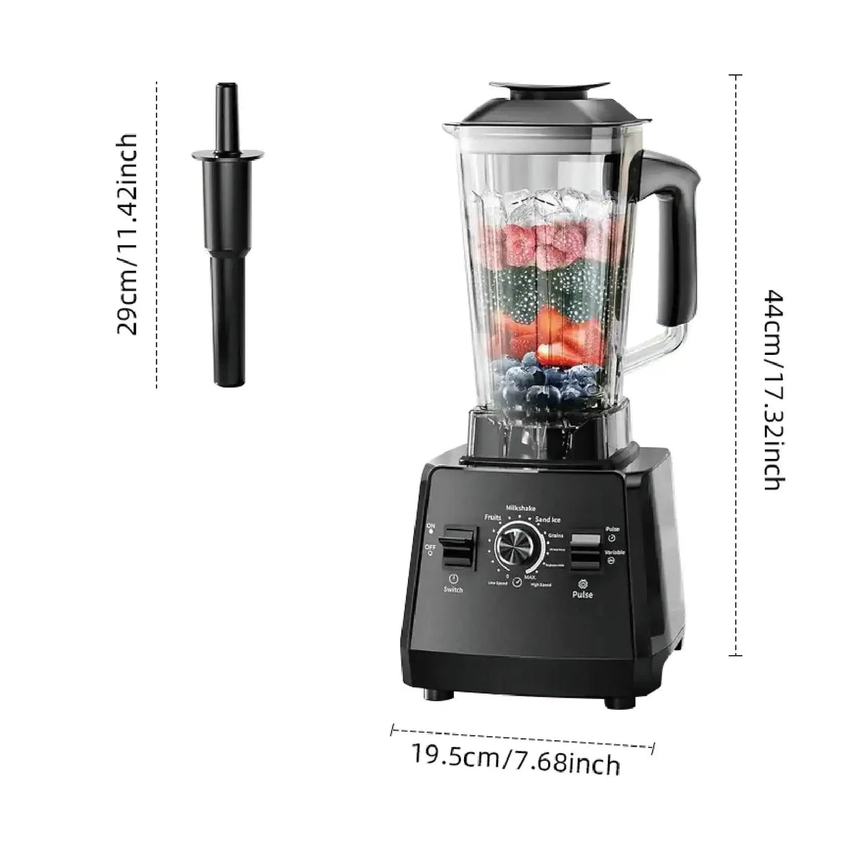 Balashov 2L Commercial Blender High Power Food Processor Single / EU Plug