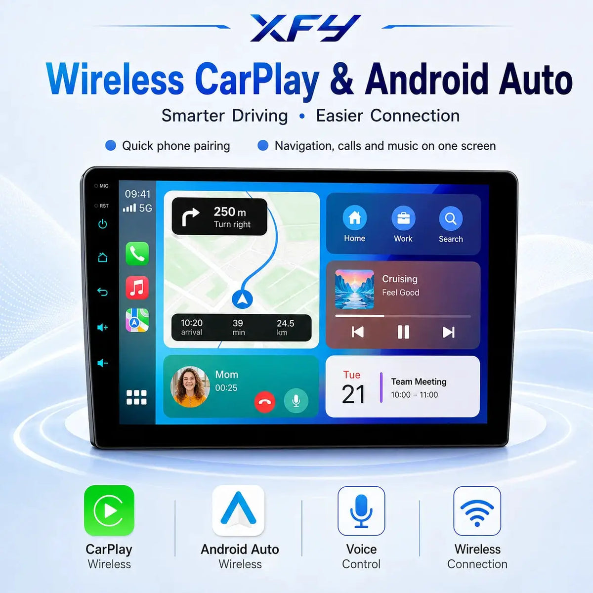 2 Din Car Stereo With GPS and CarPlay for Volkswagen Golf Polo Passat by InterCyprus Trading Ltd