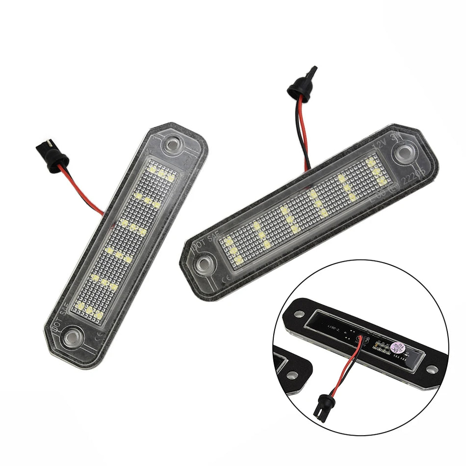 Luci per targa a LED per Honda Civic Del Sol, 2 pezzi, bianche, 18 LED, ABS, 12V, impermeabili