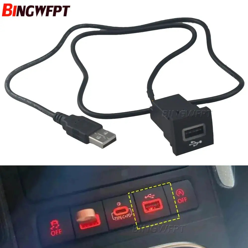 Auto Audio Radio U-disk Flash Quick Charger USB Input Adapter Socket Interface For VW Golf 6 Jetta 5 MK5 Scirocco 2006-2012 by InterCyprus Trading Ltd