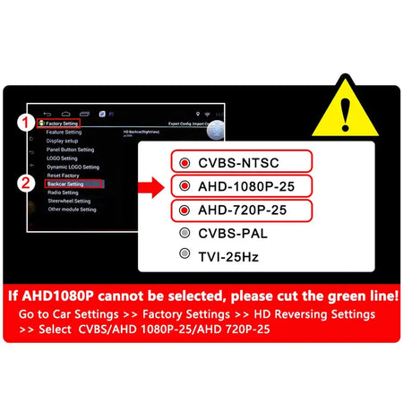DIP Switch AHD 1080P Car Rear View Camera Starlight Night Vision Waterproof Drill‑mount Backup Parking Camera Support AHD 720P by InterCyprus Trading Ltd
