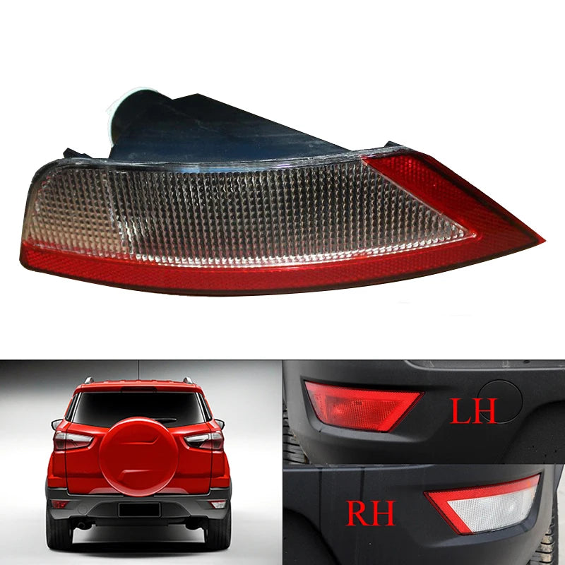 Galinis bamperio rūko žibintų komplektas Ford EcoSport 2013-2017 kairysis raudonas rūko žibintas ir dešinysis baltas atbulinis žibintas