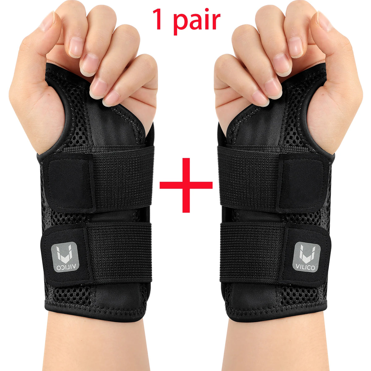 Wrist Guard with Thumb Protection &ndash; Adjustable for Joint Pain Black - Right Hand 1 / L/XL