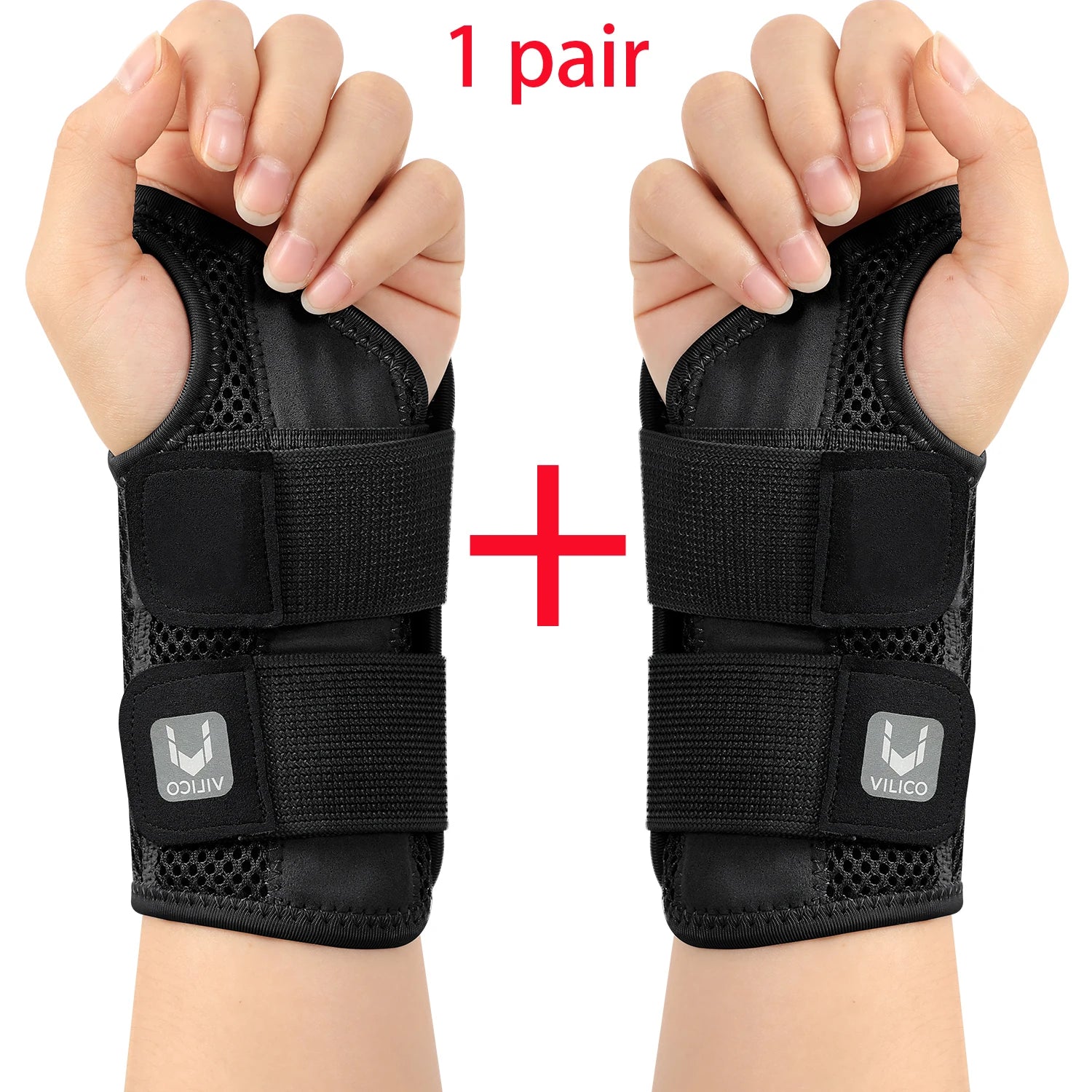 Wrist Guard with Thumb Protection &ndash; Adjustable for Joint Pain Black - Right Hand 1 / L/XL