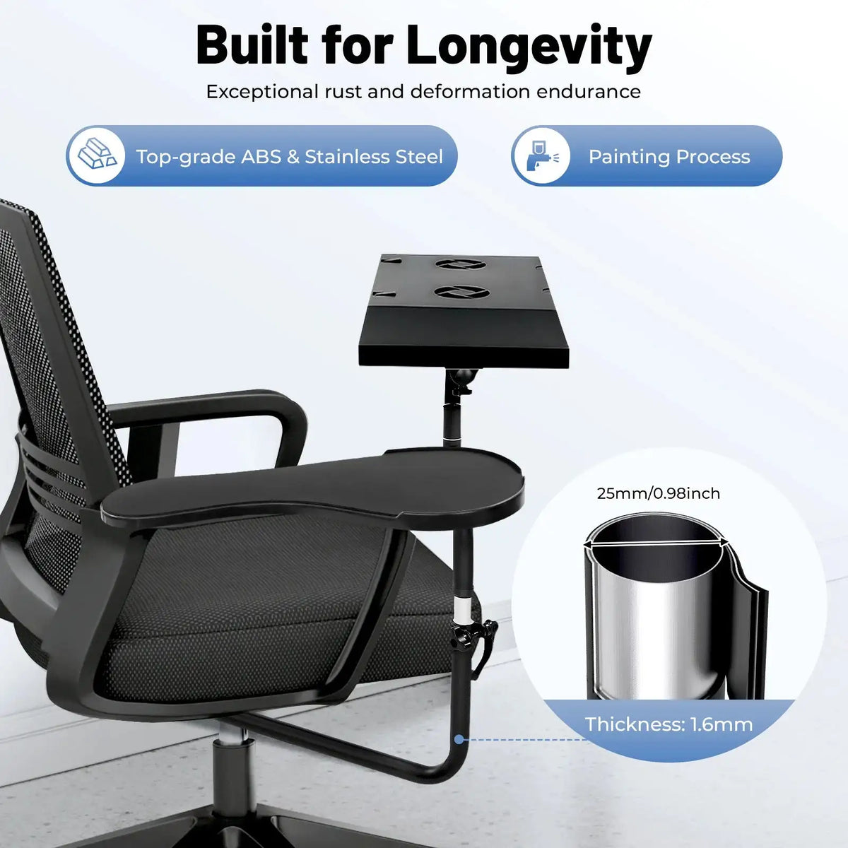 Adjustable Laptop Stand 360 Rotating Tray &ndash; Cooling Fans