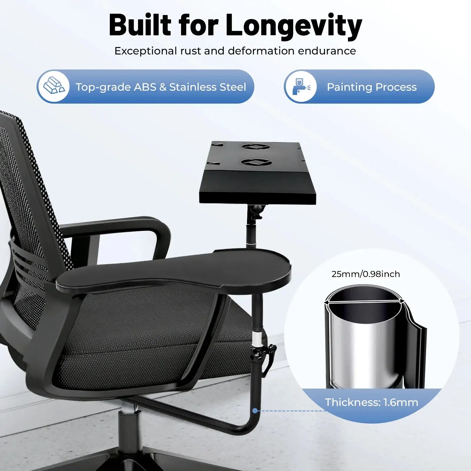 Adjustable Laptop Stand 360 Rotating Tray &ndash; Cooling Fans