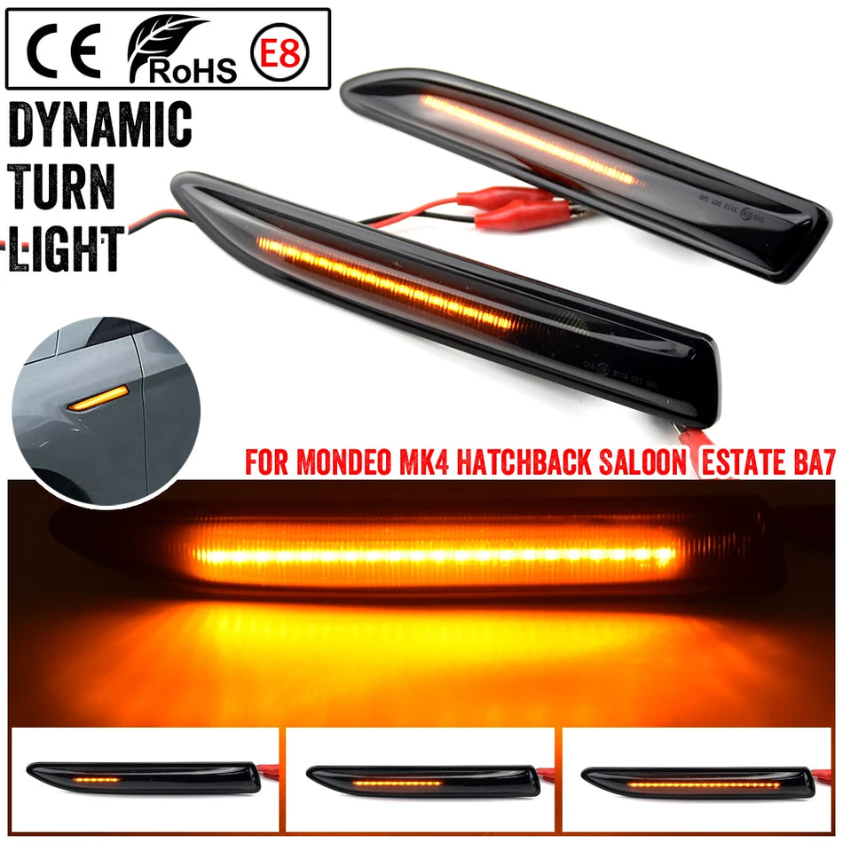 Sinais Marcadores Laterais LED Âmbar para Ford Mondeo Mk4 Estate BA7