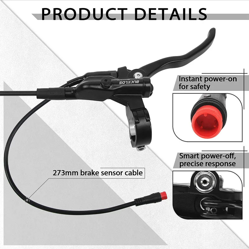 BUCKLOS Hydraulic Disc Brake Set for E-Bikes and Scooters
