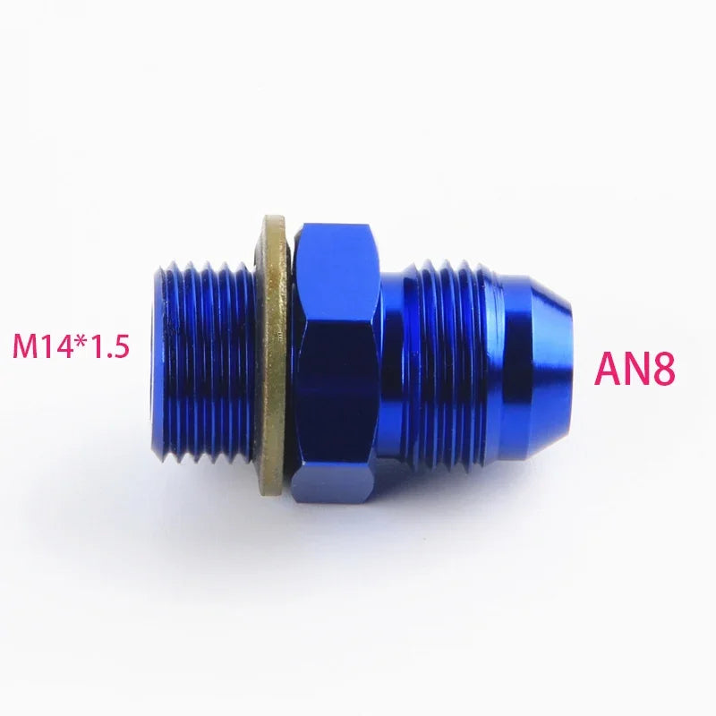 Adaptateur mâle en aluminium AN8 avec M12x1.5, M16 P1.5