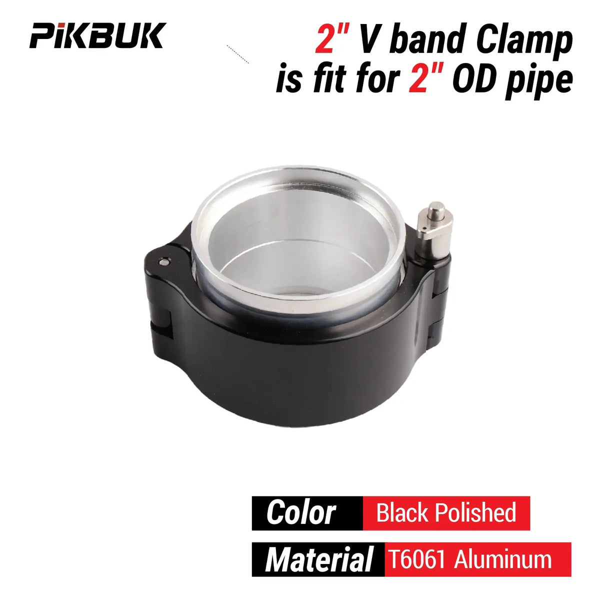 PIKBUK 2.0" 2.5" 3.0" 3.5" 4.0" Clamp System Assembly Exhaust V-band Clamp Quick Clamp Aluminium For Turbo / Intercooler Pipe by InterCyprus Trading Ltd
