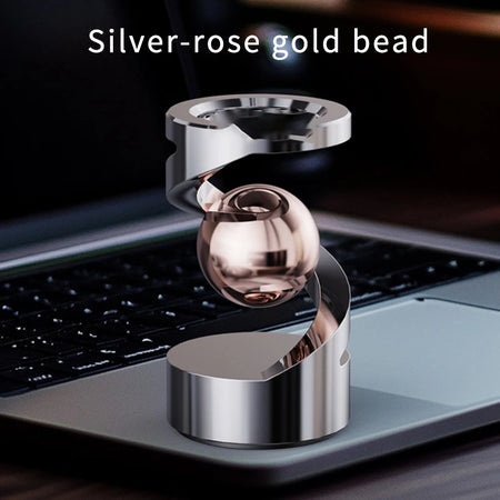 Magnetic Levitation Anti-Gravity Gyroscope Desk Toy for Stress Relief - Perfect Adult Gift Sliver-rose gold