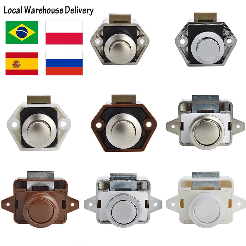 KAK Camper Trycklås RV Lådor Skåp Lås 10 Stycken