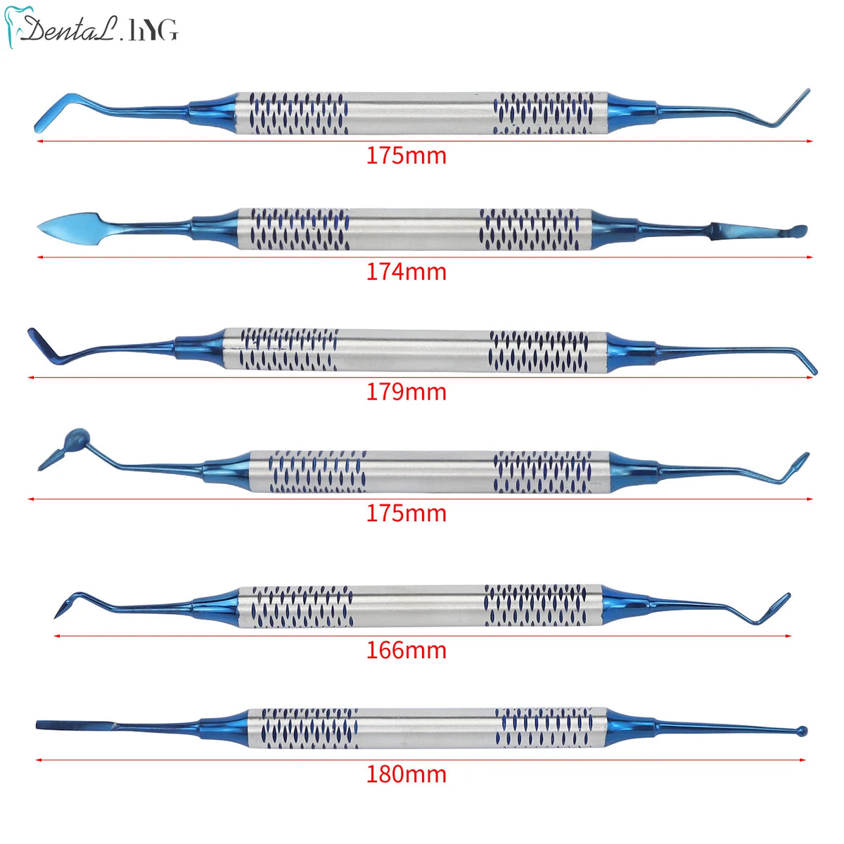 6Pcs Kit Dental Spatulas &ndash; Autoclavable Stainless Steel