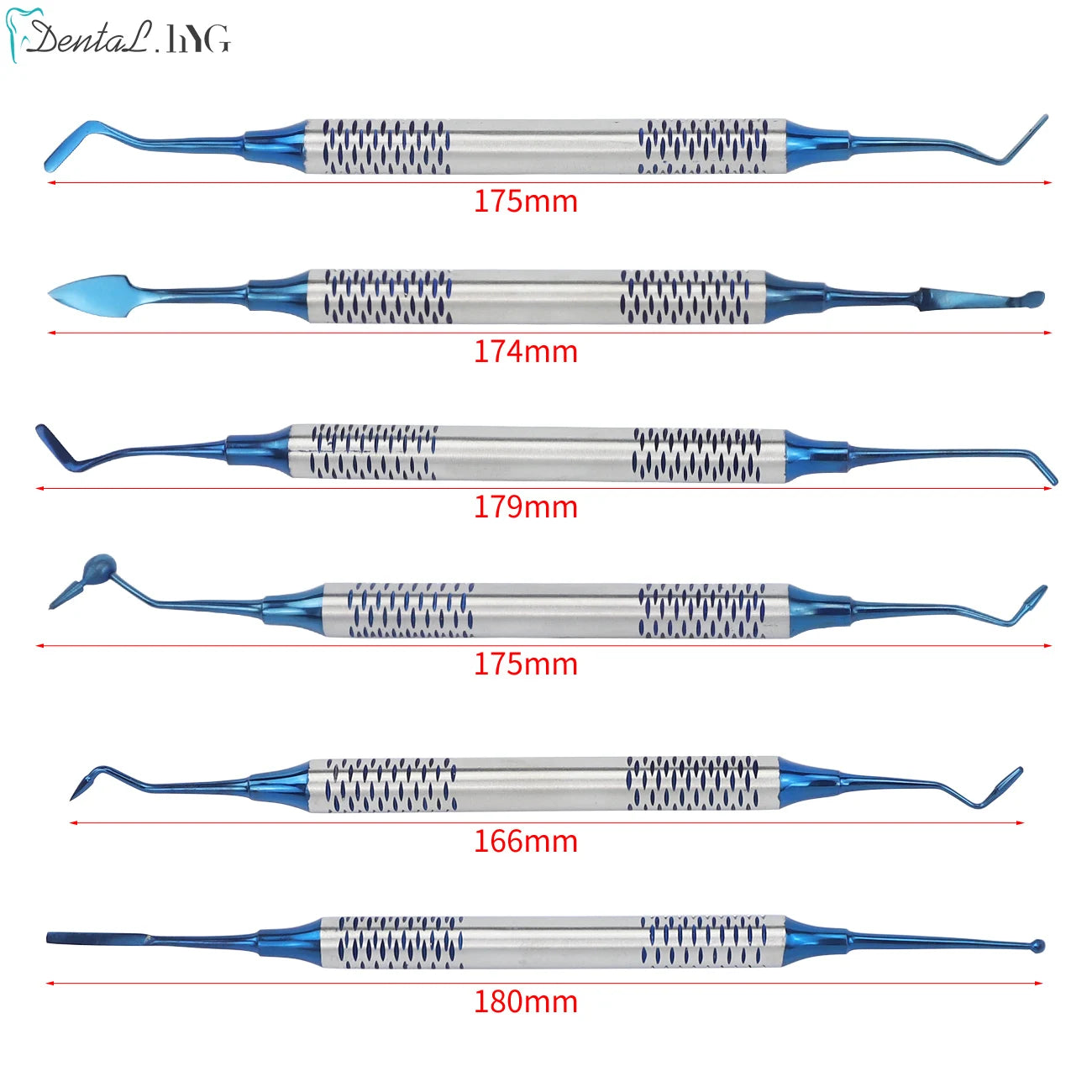 6Pcs Kit Dental Spatulas &ndash; Autoclavable Stainless Steel