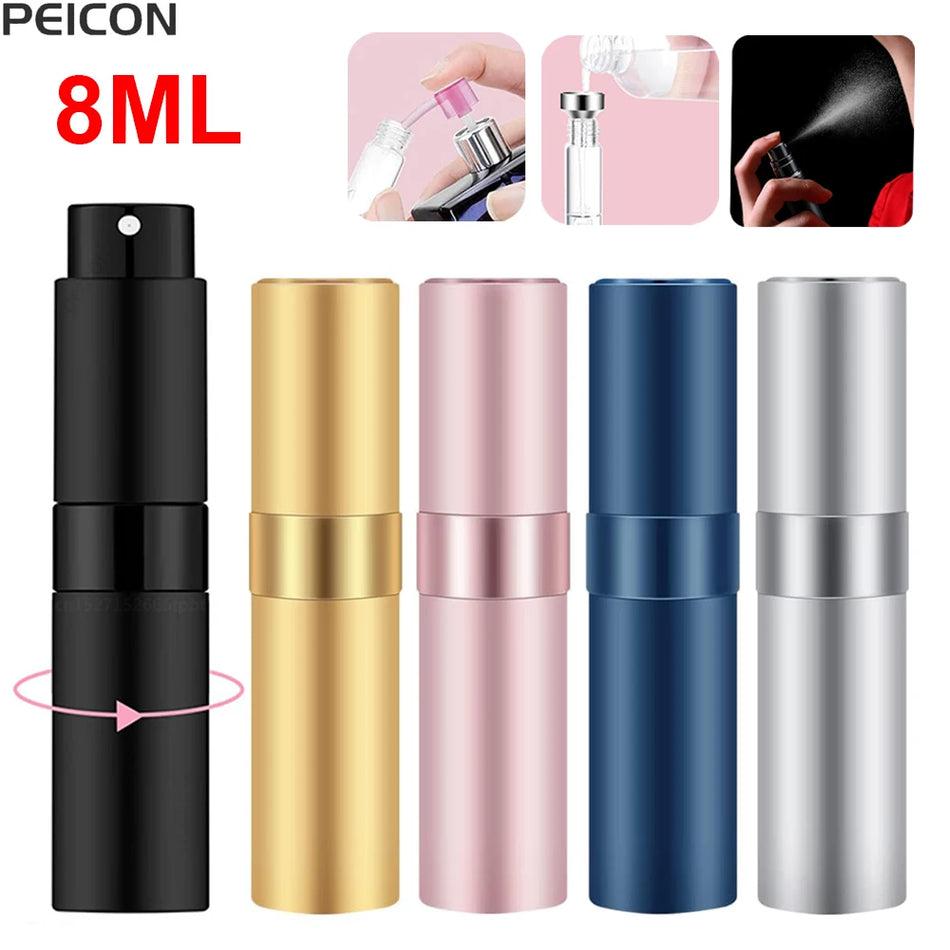 Travel Perfume Atomizer 8ml Refillable Spray Bottle for Cosmetics