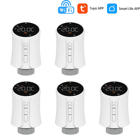 Tuya Smart Radiator Thermostat &ndash; Alexa Google Home Ready 5pcs-wifi / 3 x 1.5V