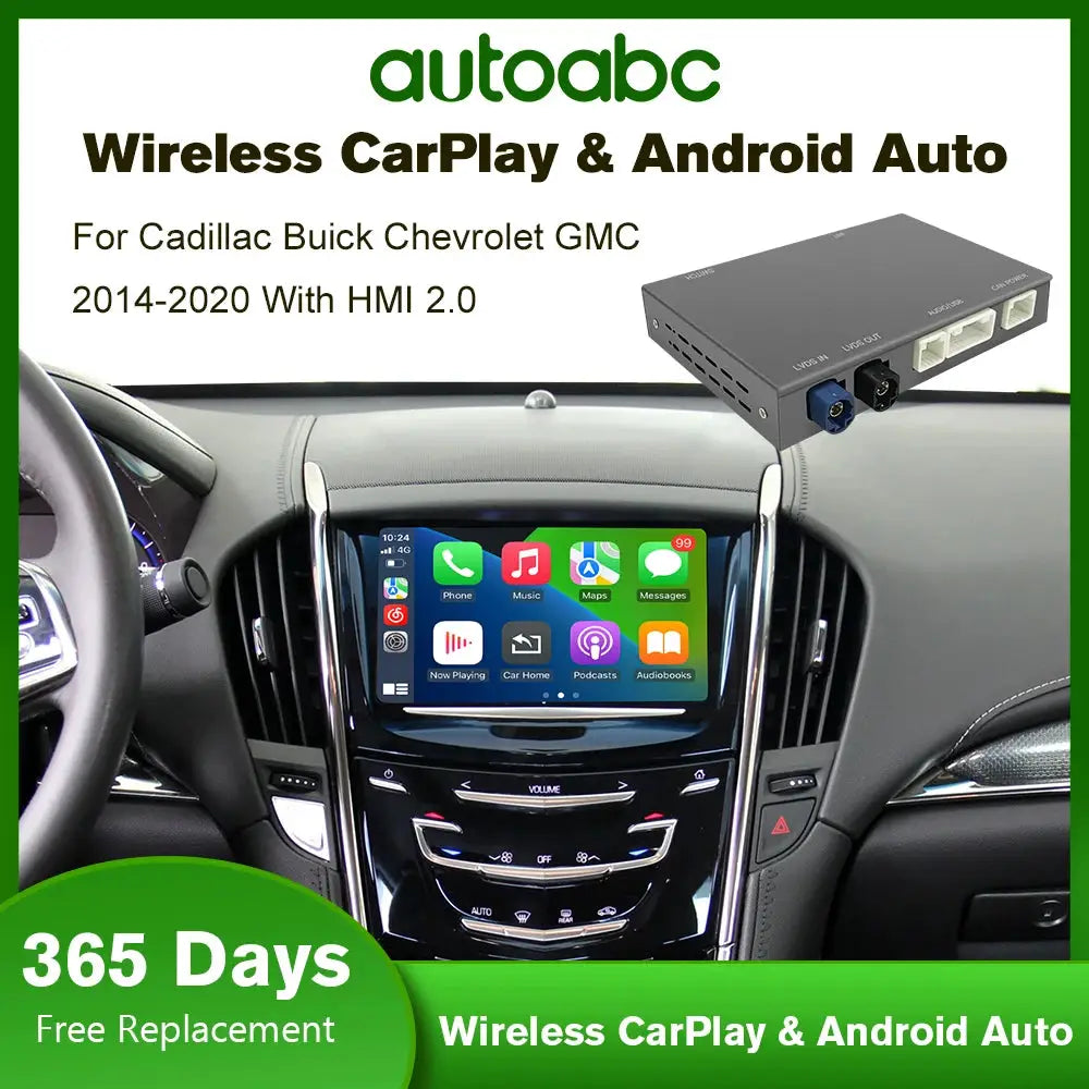 Wireless CarPlay Android Auto Decoder Box For Cadillac Buick Chevrolet GMC 2014-2020 With HMI 2.0 System Support Camera GPS BT by InterCyprus Trading Ltd