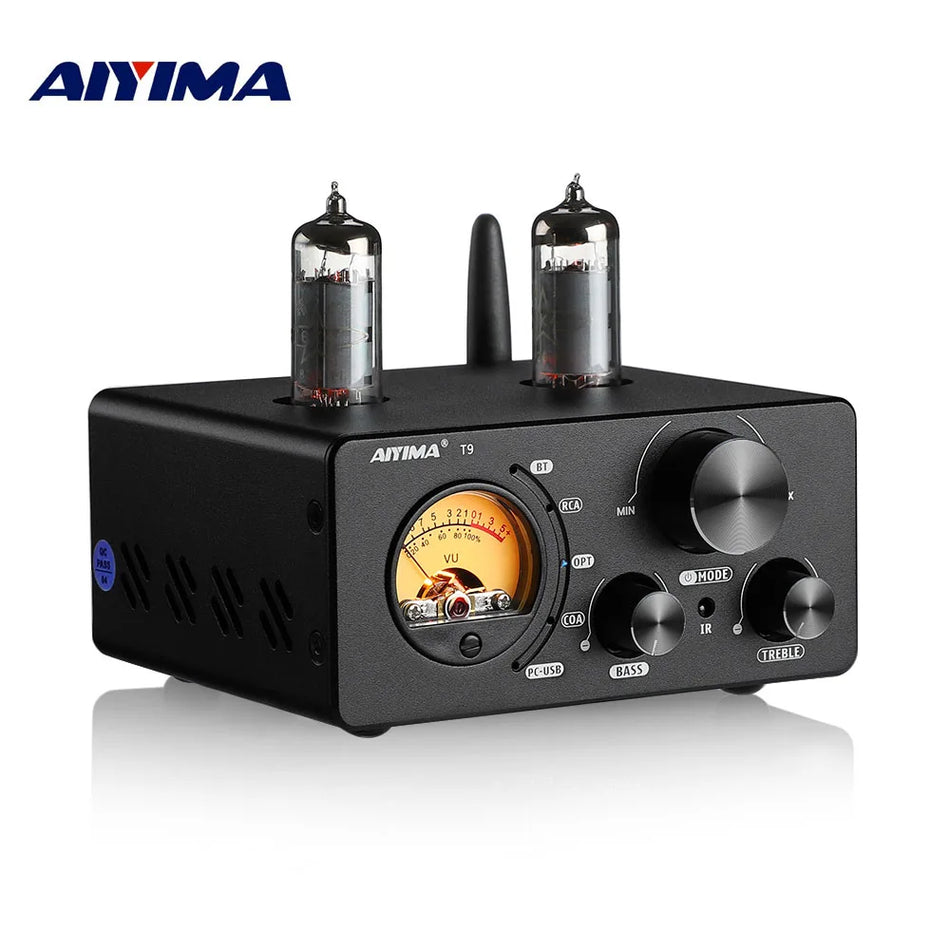 AIYIMA T9 HiFi vakuumski cevni ojačevalnik z Bluetooth 5.0, USB DAC, 100W