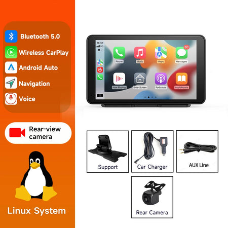 7-Inch Universal Car Radio Multimedia Player with GPS, Wireless CarPlay &amp; Android Auto H102V- AHD / CHINA