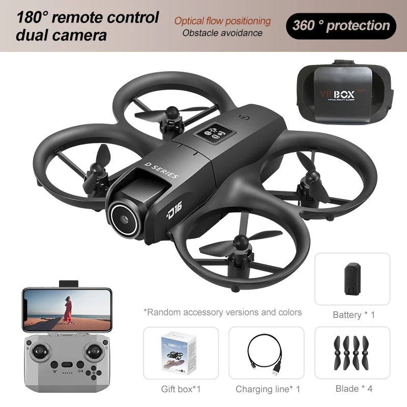 Xiaomi D16 Mini Drone 8K HD-VR - Compact, Powerful, and Feature-Rich Black-8K-1B  HD-VR