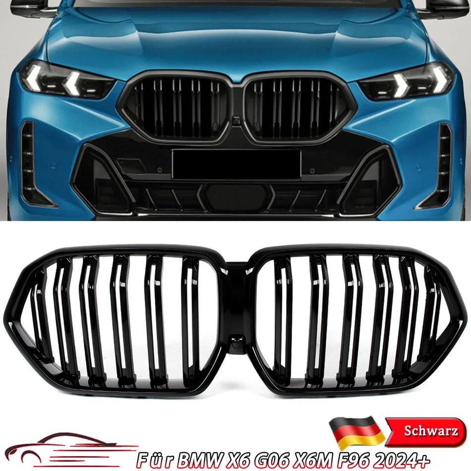 BMW X6 G06 2024-2025 Griglia a Reni Nera Lucida, Durevole e Facile da Installare