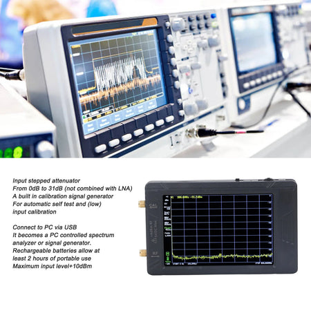 Spectrum Frequency Analyzer 100KHZ To 5.3GHZ &ndash; 4in Display
