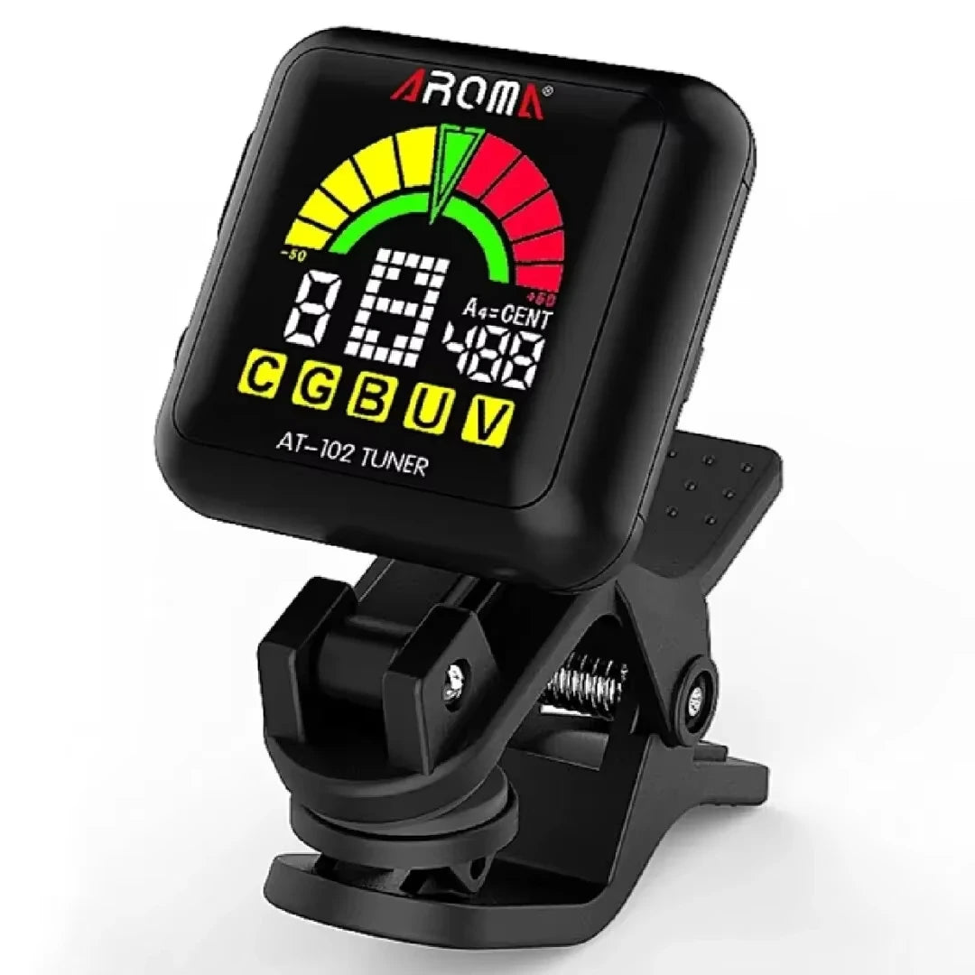 Aroma AT-102 Guitar Tuner &ndash; Color Screen and Editing Black