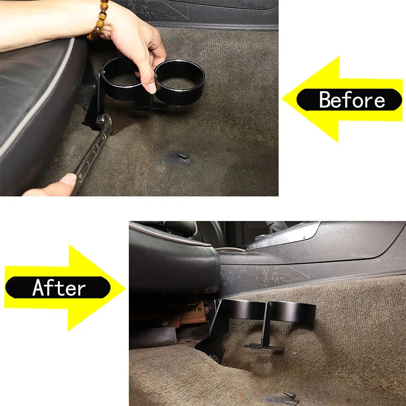 Стикер за поставка за чаши от черна алуминиева сплав за 2005 2009 H3