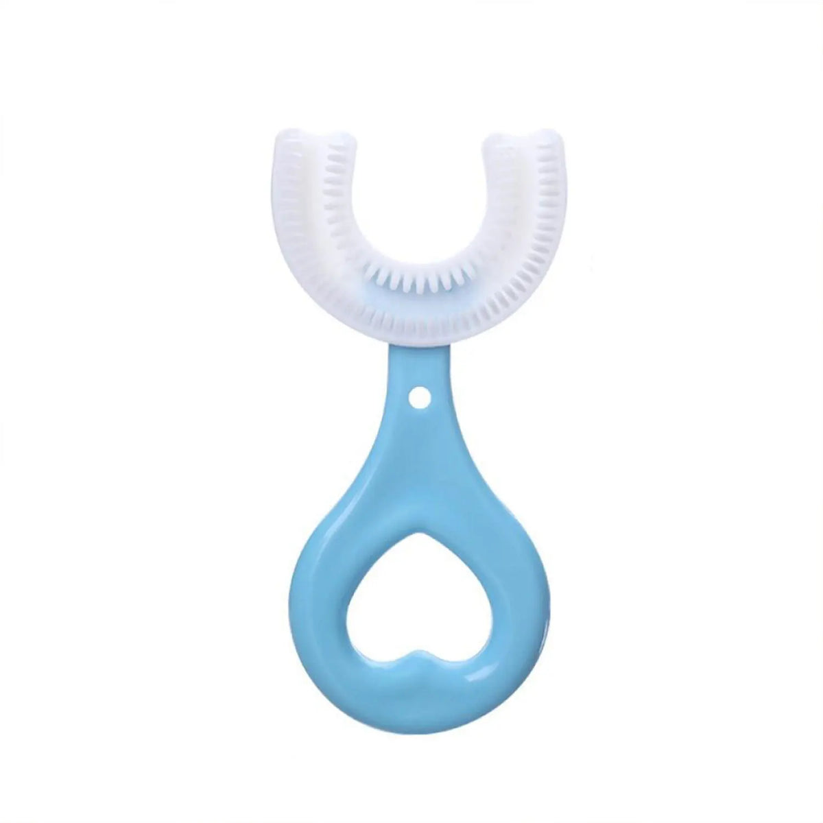 NoEnName_Null U-Shape Silicone Toothbrush for Kids (3-12 Years) B-Blue(2-8)