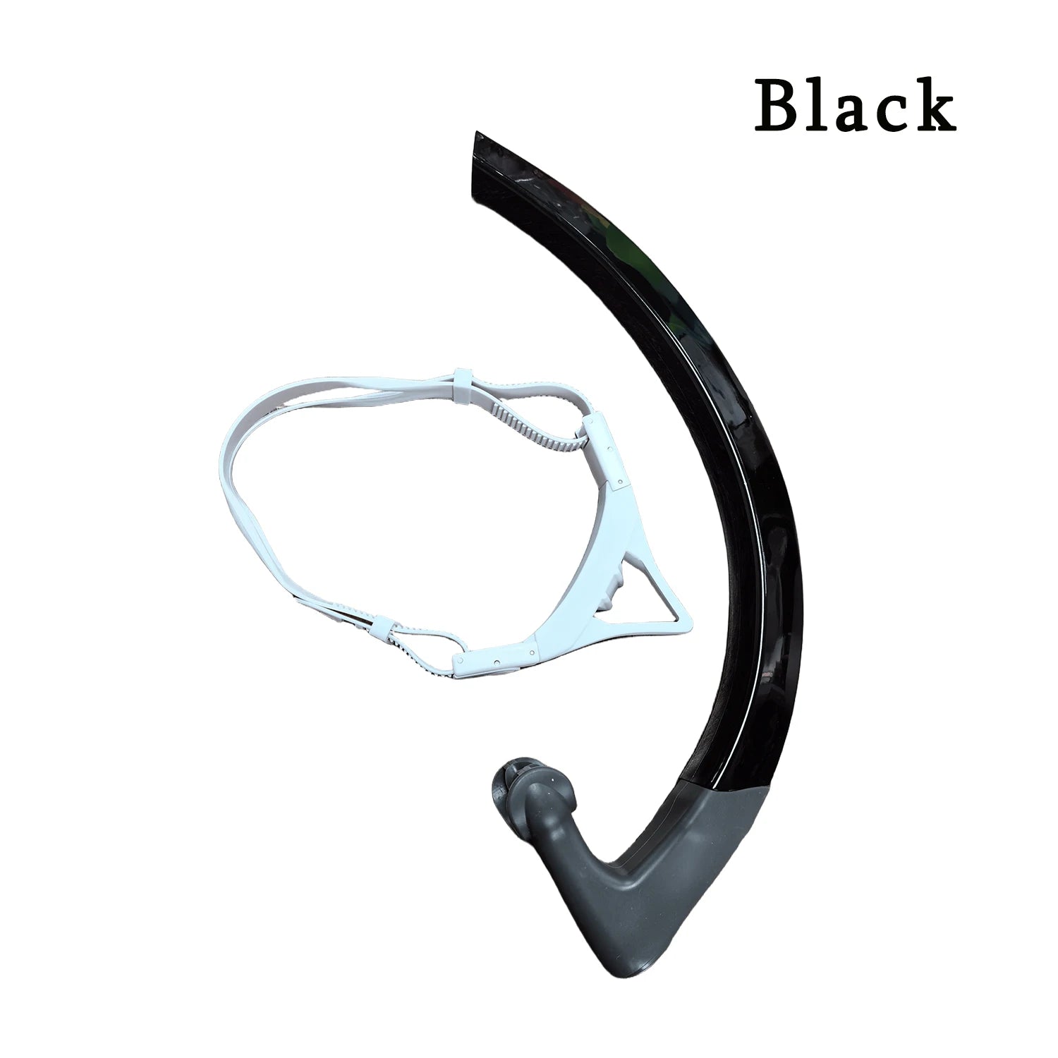Adult Diving Triangle Snorkel - Comfortable Silicone Black