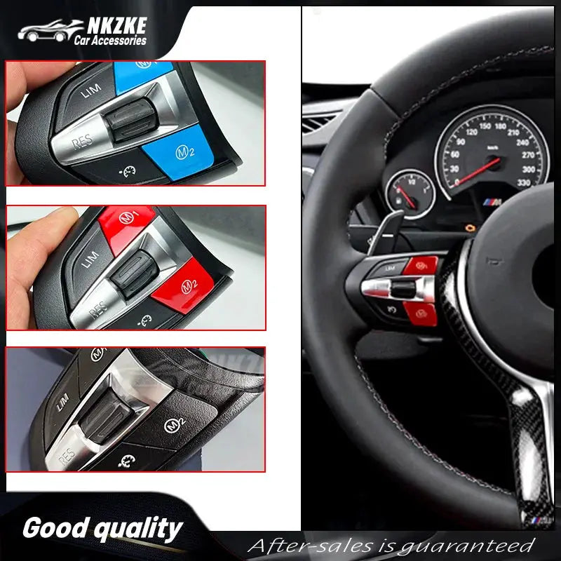 Steering wheel button, suitable for BMW F10 F20 F30 E70 E90 F32, 3 Series, 5 Series universal models, color modification by InterCyprus Trading Ltd