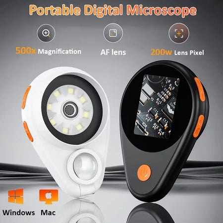 500X Digital Microscope Magnifier &ndash; Ultra 2MP AF 8 LED