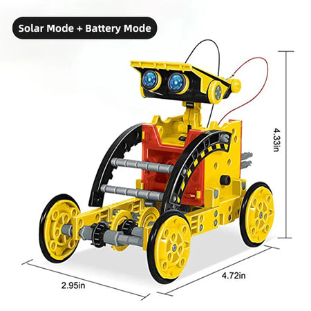 12-in-1 Solar Robot Stem Toy Kit yellow no box