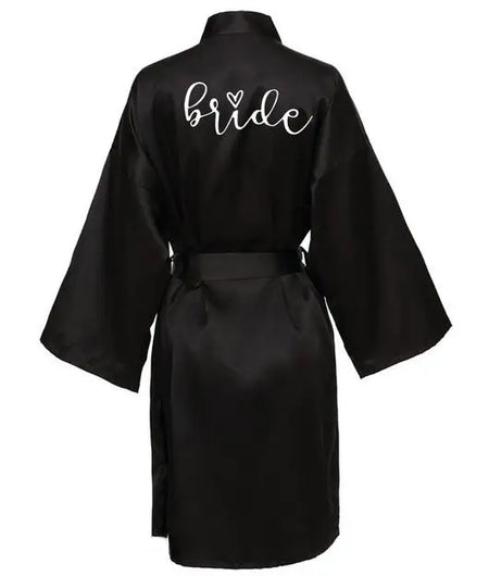 Elegant Team Bride Satin Robe for Weddings