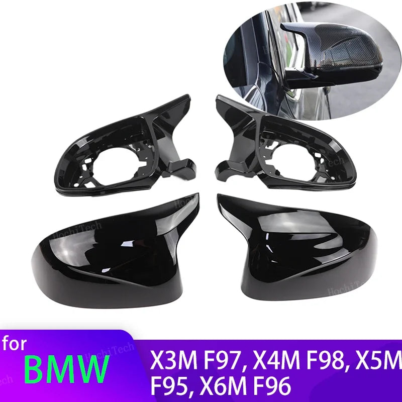 Cubiertas de Espejo Lateral de Fibra de Carbono Negras para BMW F97 F98 F95 F96 X3M X4M X5M X6M