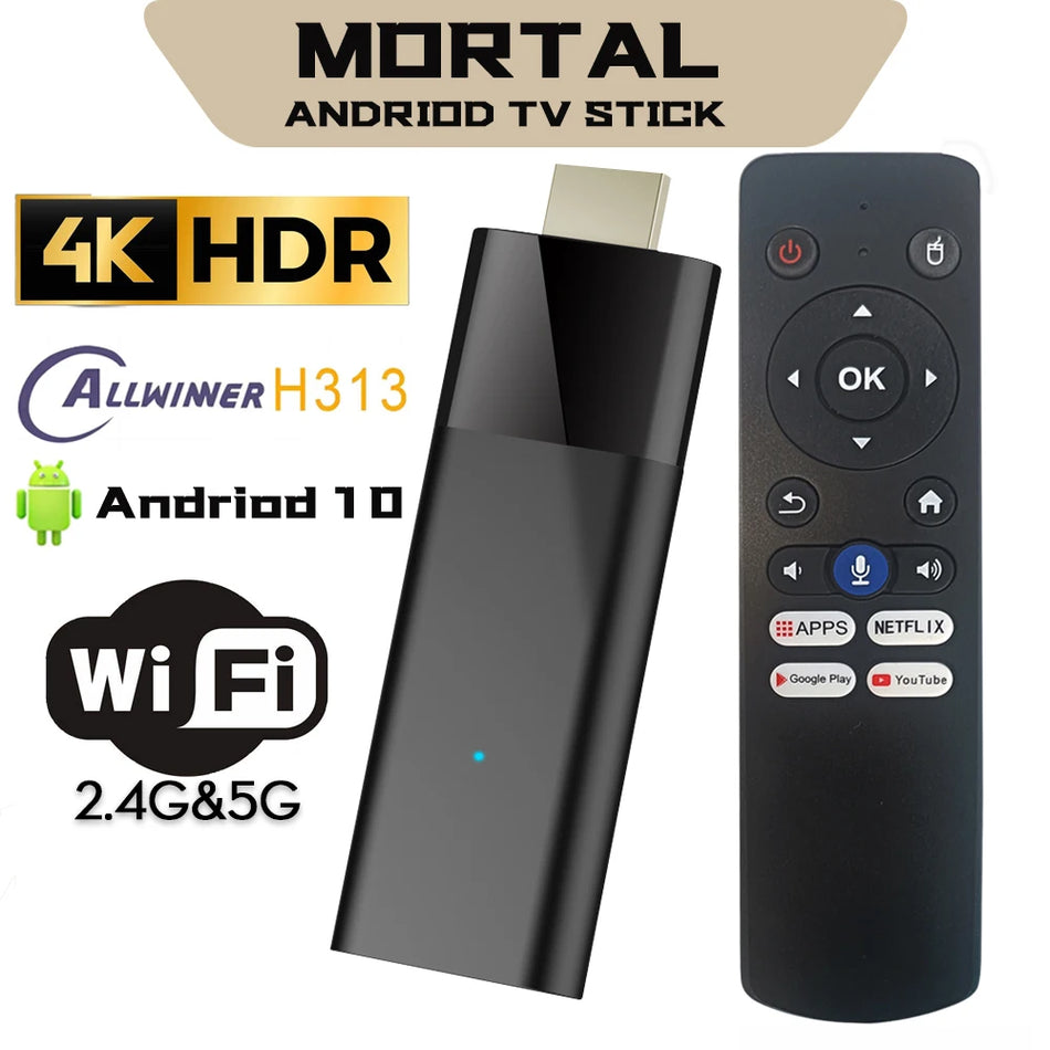 Mortal Q6 Mini 4K Smart TV Stick with Android 10 and Bluetooth 5.2