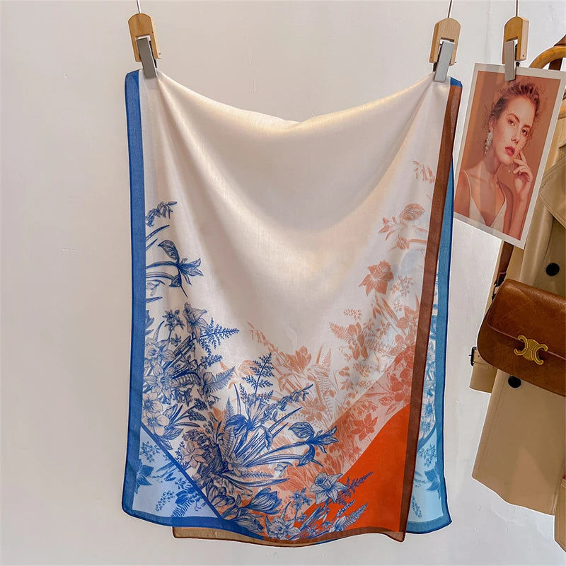 Luxury Wool and Silk Scarf &ndash; Exquisite Warmth and Style J2e057-01 / 60x170cm / CHINA